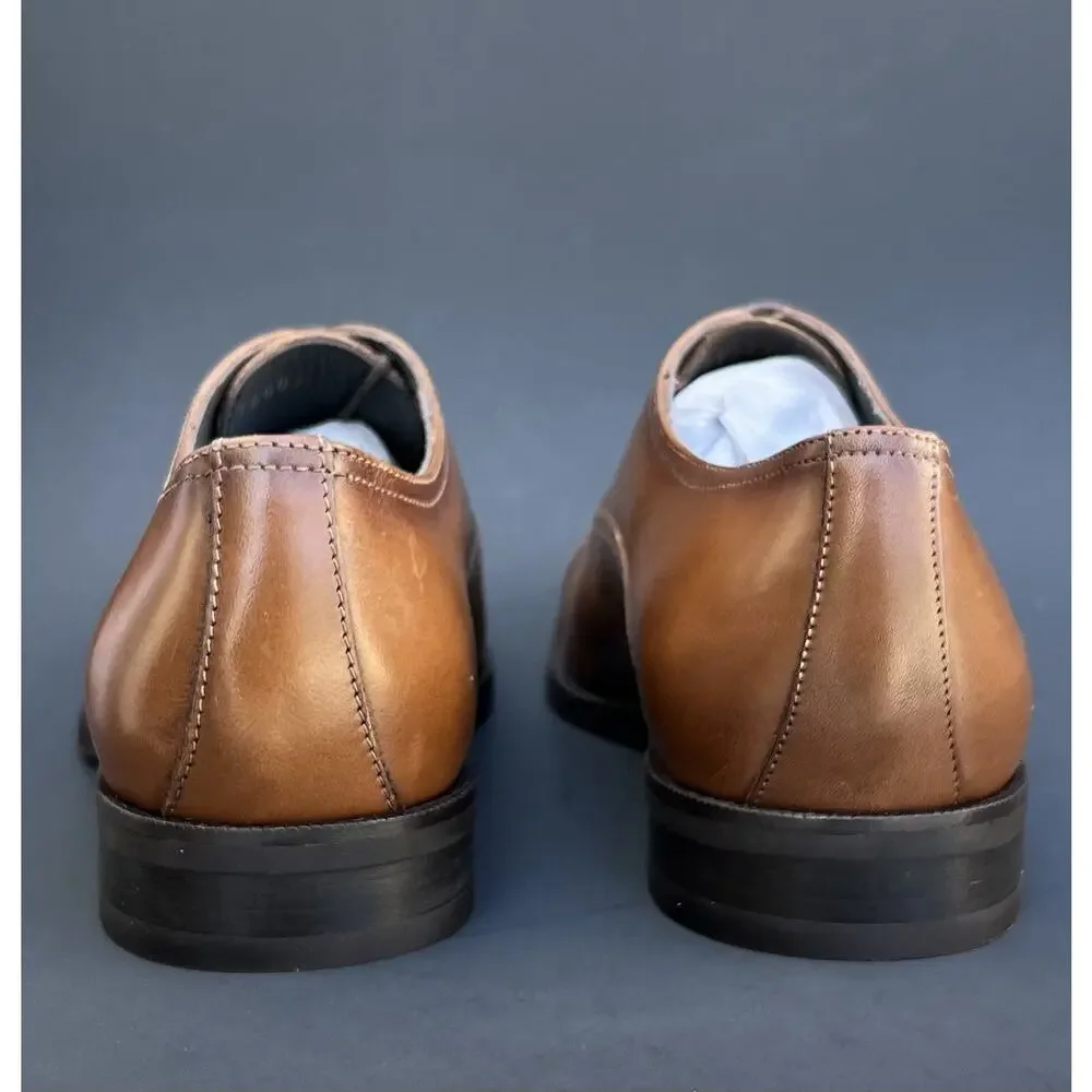 TO BOOT NEW YORK Southpoint Cap Toe Oxford Brown Leather Shoes Men's Size 8 US